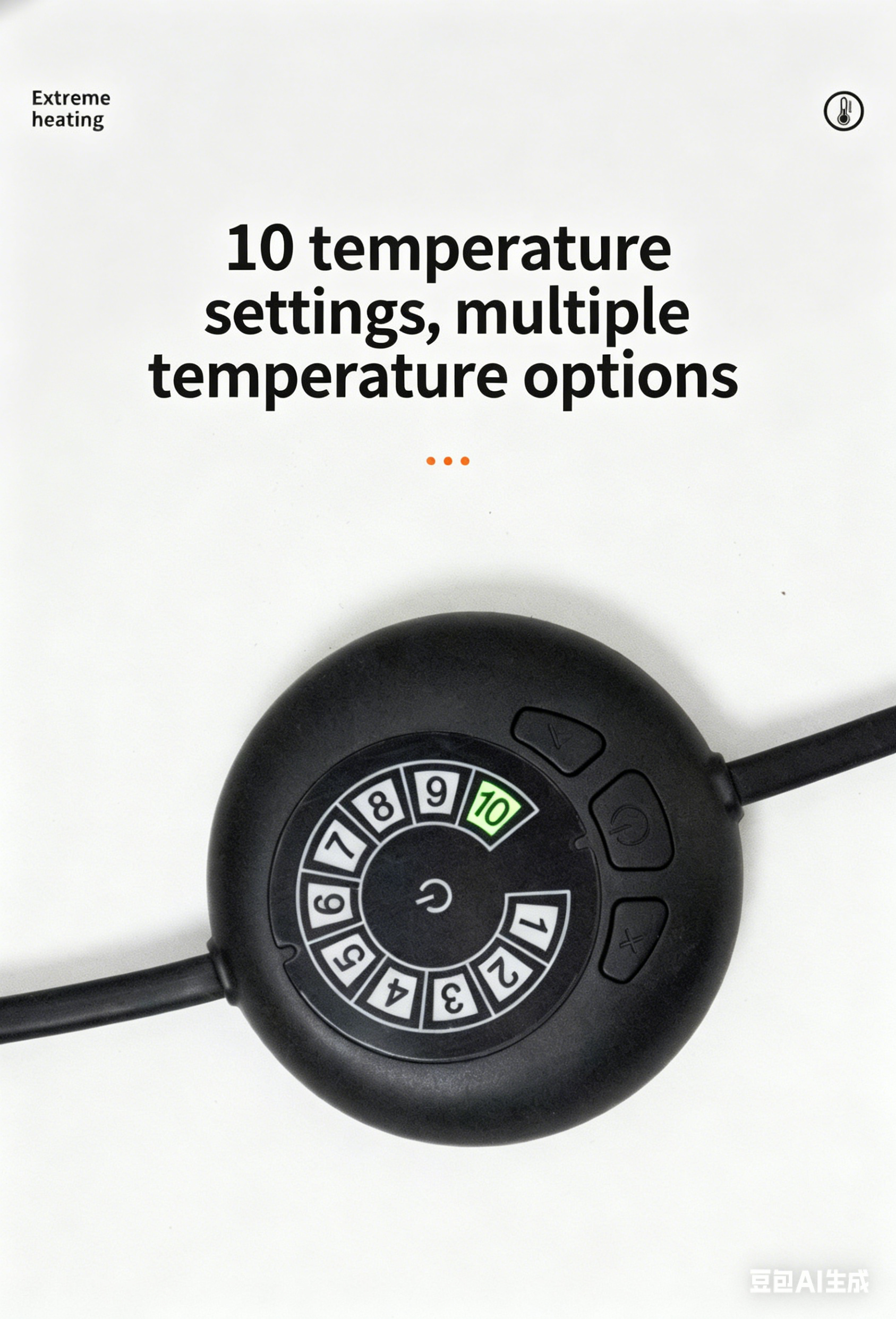 Reptile Heating Pad, 10-Speed Temperature Control, for Reptiles & Turtles, Suitable for Terrariums & Aquariums, with Chinese, EU, UK, Australia & Japan Standard Plugs