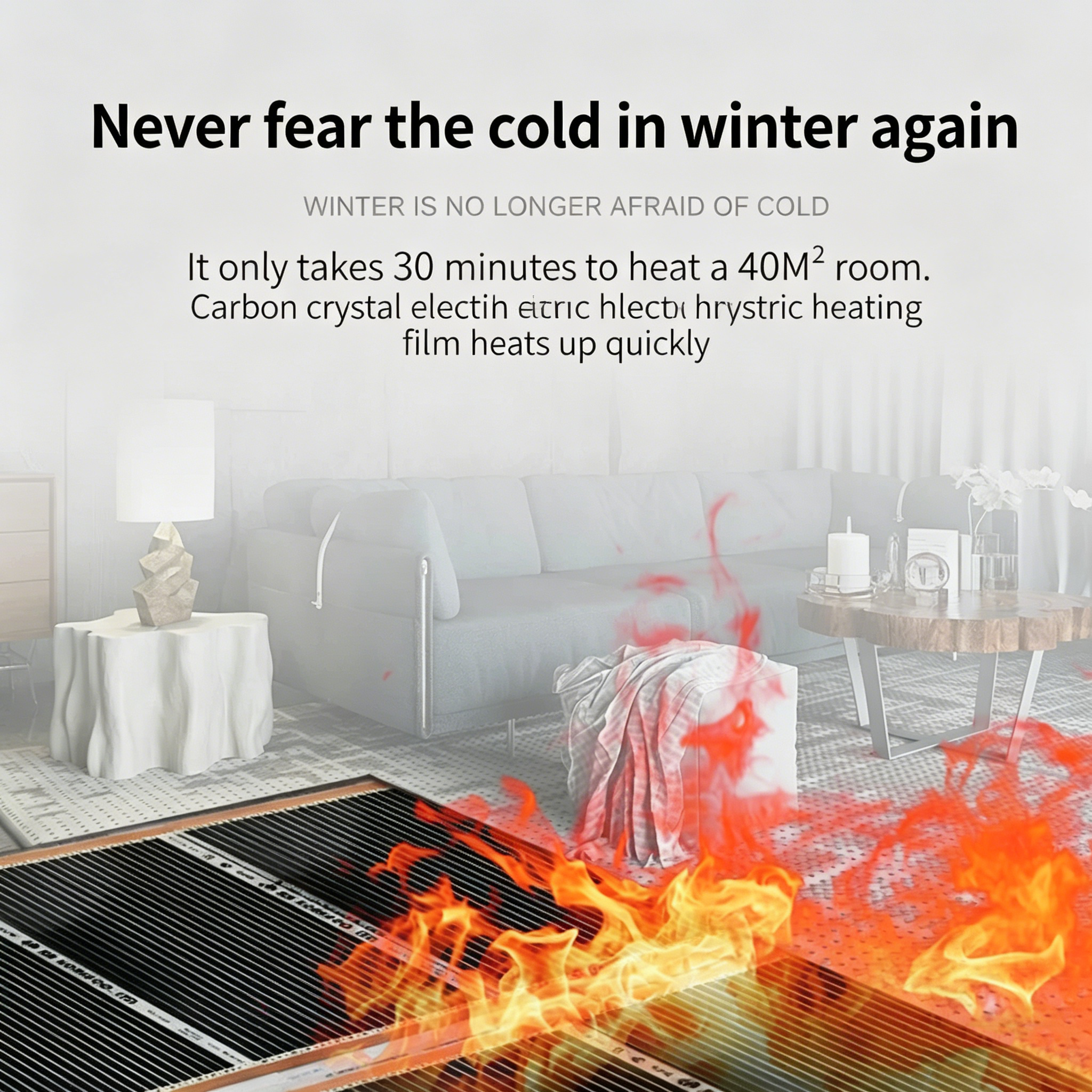 sunaura thermalGraphene floor heating full house installation electric floor heating electric heating film electric heated kang home heating
