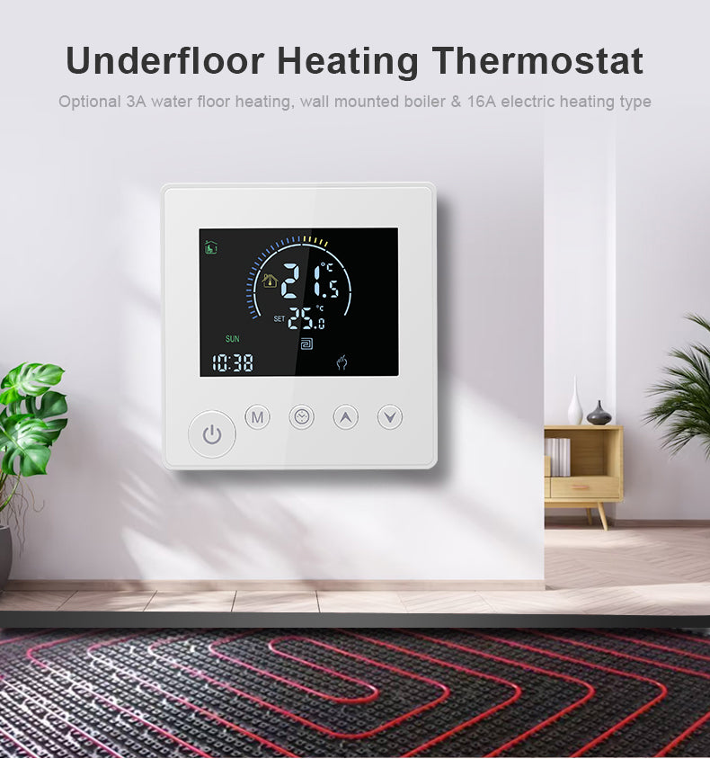 SunAura K1M Intelligent WiFi Thermostat for Electric Floor Heating